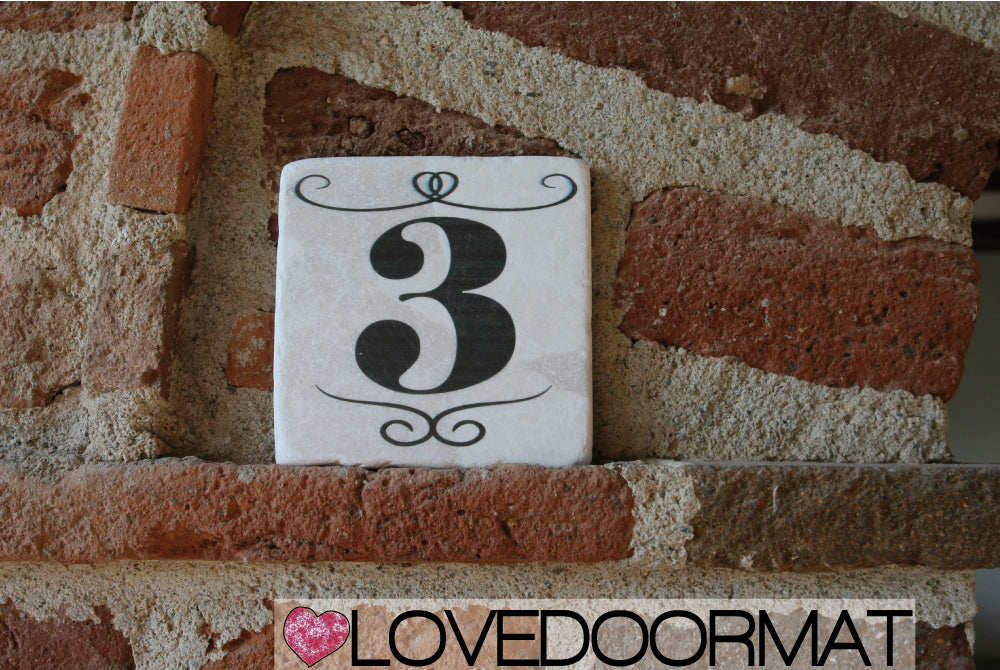 Formella Numero Civico – Sublime – LOVEDOORMAT in Marmo 100% Naturale, Numeri, Lettere e Terminali