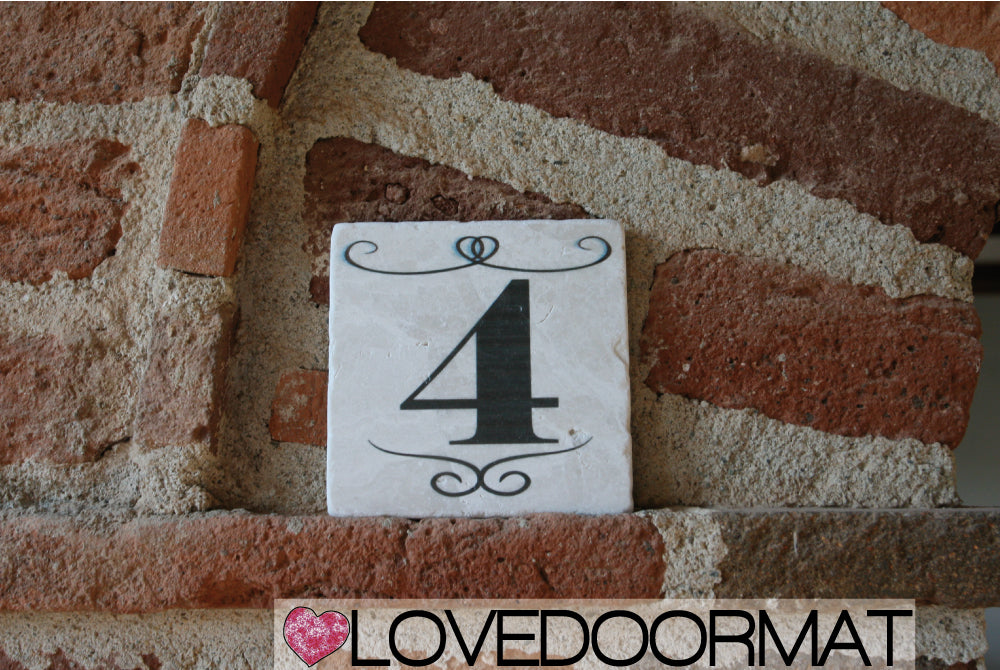 Formella Numero Civico – Sublime – LOVEDOORMAT in Marmo 100% Naturale, Numeri, Lettere e Terminali