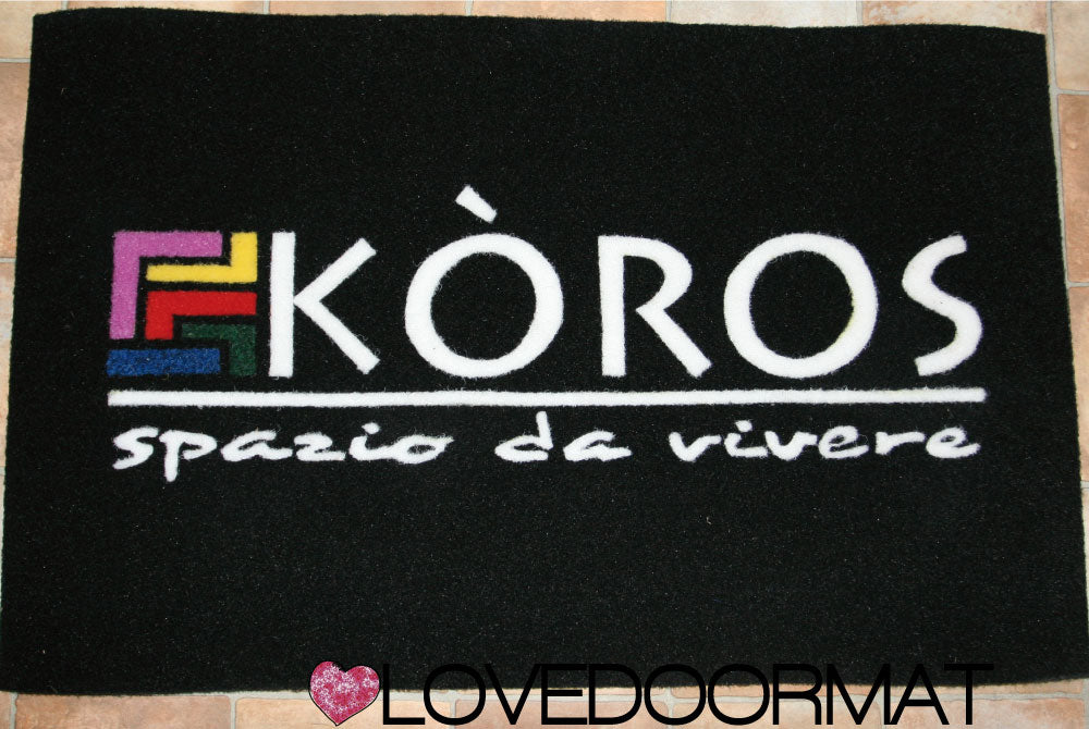 Zerbino Personalizzato Intarsiato per Azienda – Tuo Logo – LOVEDOORMAT in Ppl, Fondo in Gomma