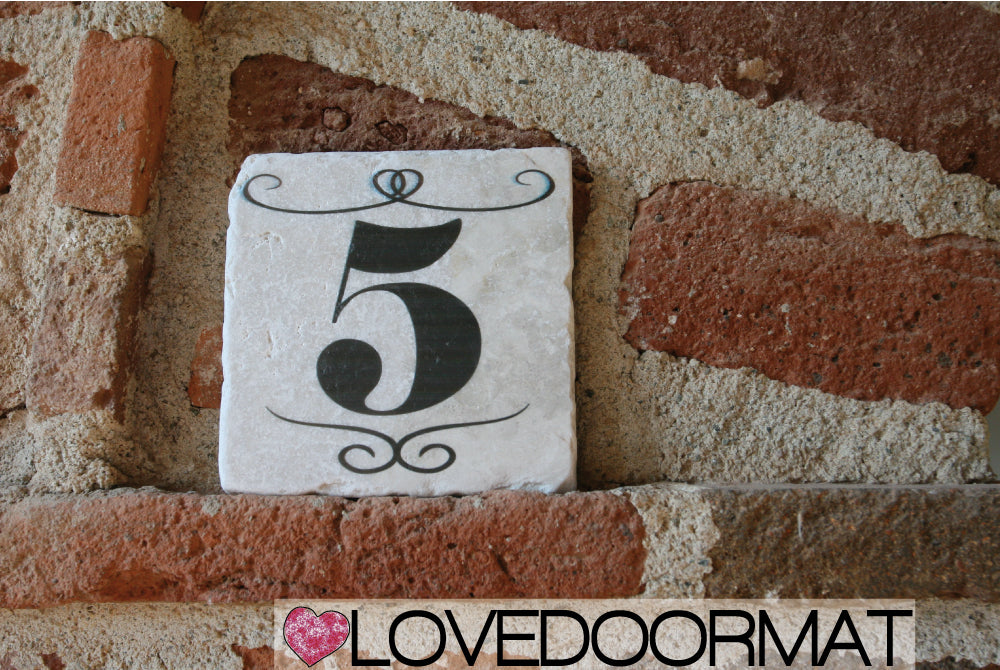Formella Numero Civico – Sublime – LOVEDOORMAT in Marmo 100% Naturale, Numeri, Lettere e Terminali