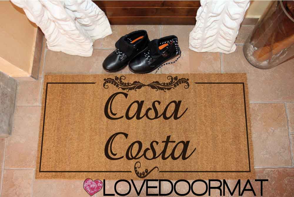 Zerbino Personalizzato – Adorabile, Tuo Testo – LOVEDOORMAT in Cocco, Fondo in Gomma 100% BIO