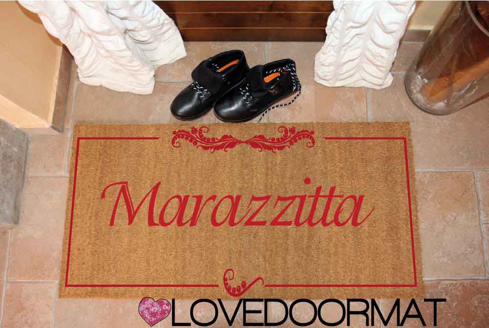 Zerbino Personalizzato – Adorabile, Tuo Testo – LOVEDOORMAT in Cocco, Fondo in Gomma 100% BIO