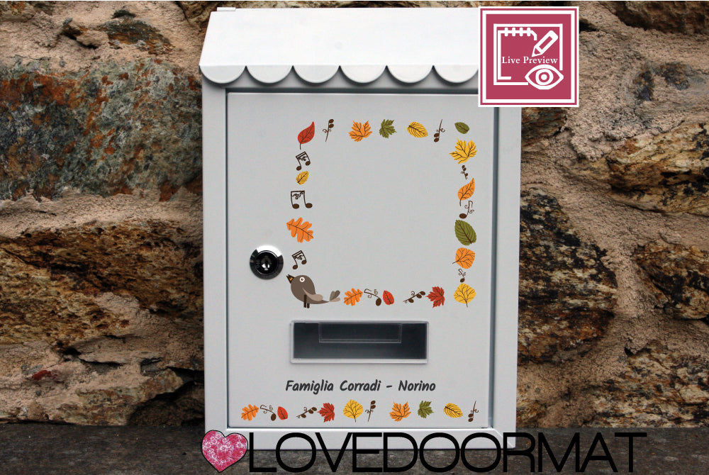 Cassetta Posta Personalizzata – Autunno – LOVEDOORMAT In Acciaio Dipinto cm 30x21x7