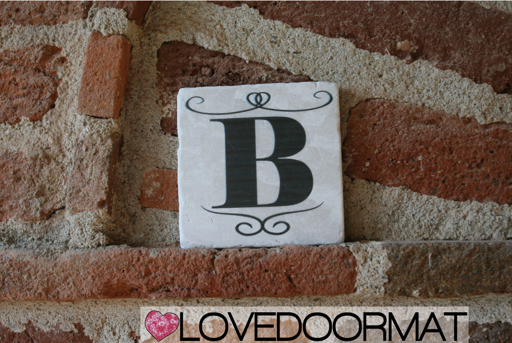 B - Formella Numero Civico – Sublime – LOVEDOORMAT in Marmo 100% Naturale, Numeri, Lettere e Terminali