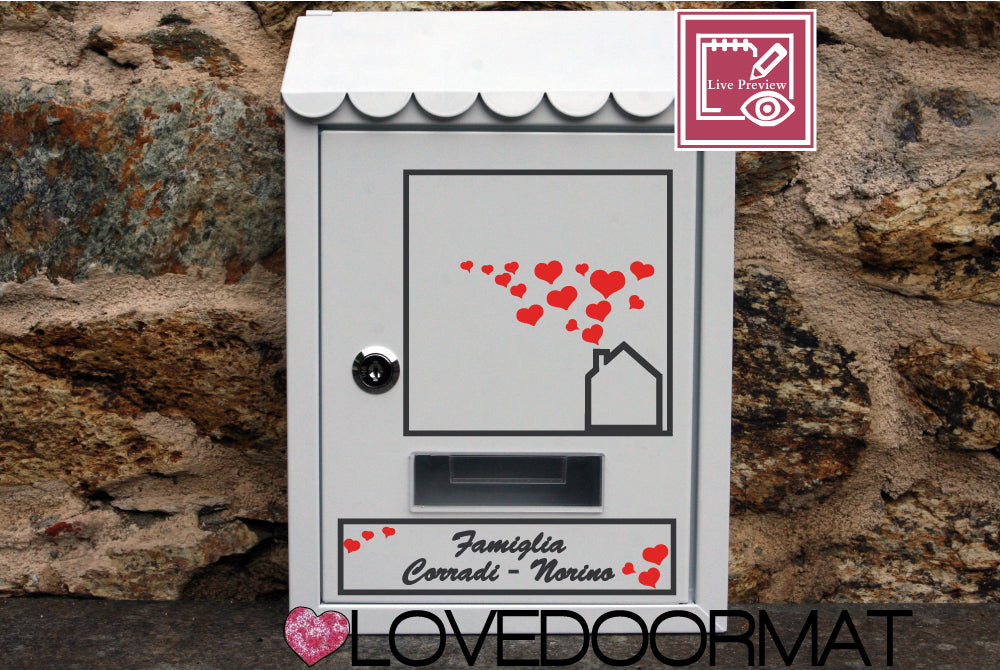 Cassetta Posta Personalizzata – Benvenuti A Casa – LOVEDOORMAT In Acciaio Dipinto cm 30x21x7