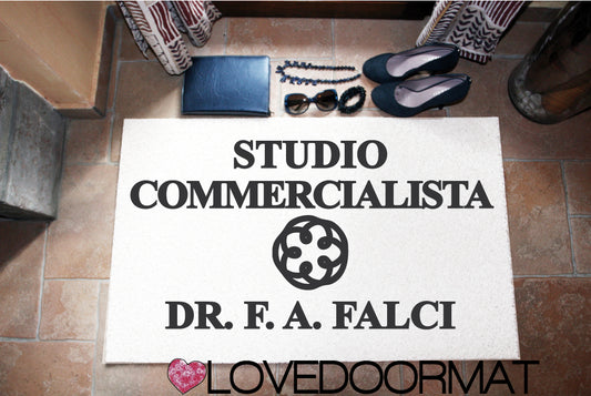 Tappeto Personalizzato – Studio Commercialista – LOVEDOORMAT in Feltro e Gomma, 100% asciugapassi