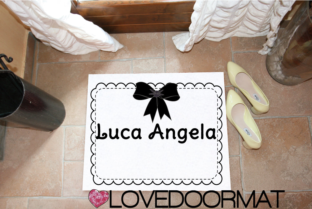 Zerbino Personalizzato – Delius, Tuo Testo – LOVEDOORMAT in Feltro, Fondo in Gomma, 100% asciugapassi