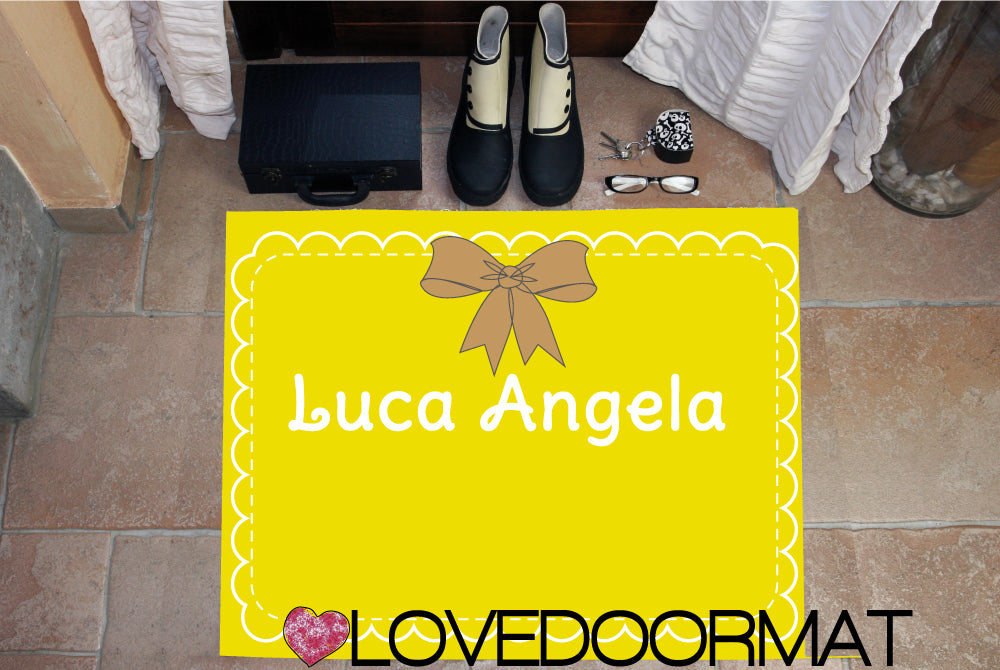 Zerbino Personalizzato – Delius, Tuo Testo – LOVEDOORMAT in Pvc, Fondo in Gomma, 100% Impermeabile