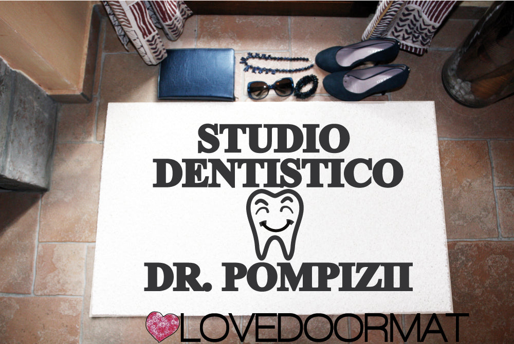Tappeto Personalizzato – Dentista Sorriso – LOVEDOORMAT in Feltro e Go