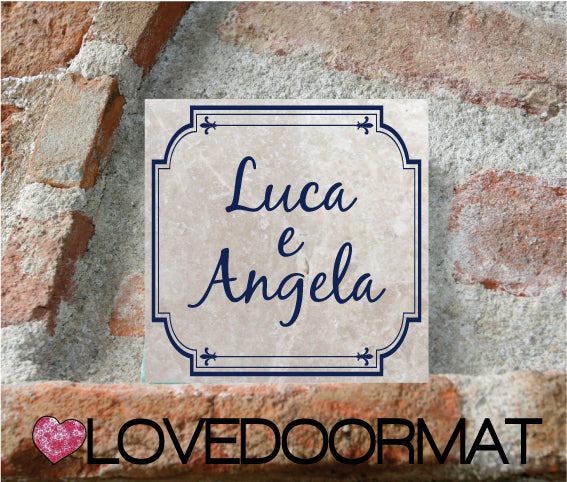 Formella Personalizzata – Border – LOVEDOORMAT in Marmo 100% Naturale