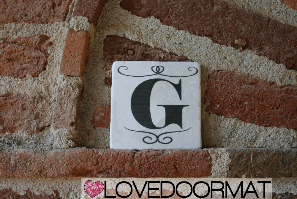 G - Formella Numero Civico – Sublime – LOVEDOORMAT in Marmo 100% Naturale, Numeri, Lettere e Terminali