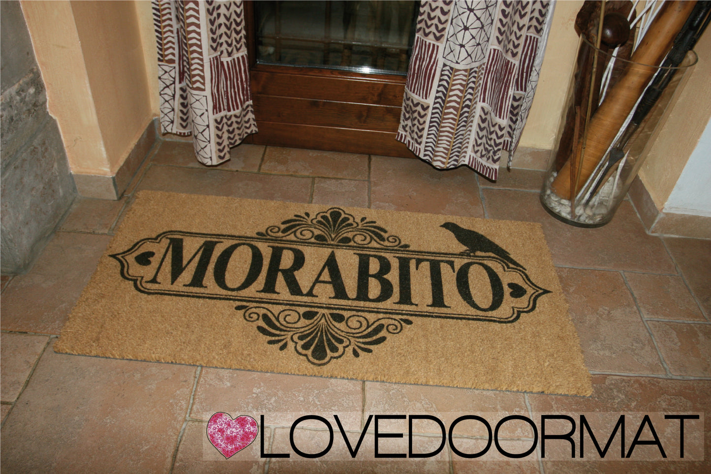 Zerbino Personalizzato – Grange, Tuo Testo – LOVEDOORMAT in Cocco, Fondo in Gomma 100% BIO