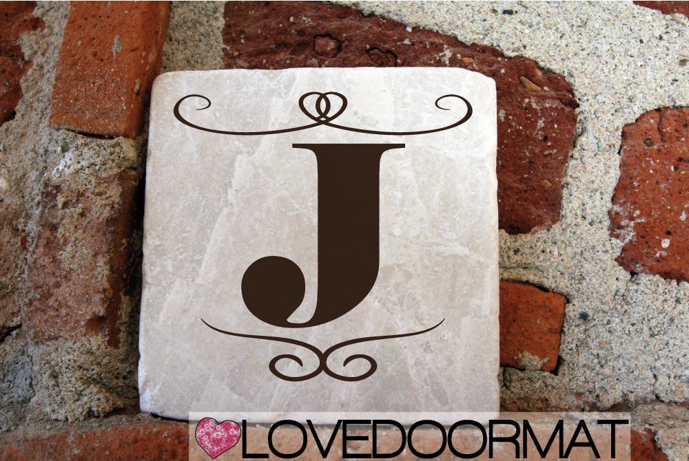 J - Formella Numero Civico – Sublime – LOVEDOORMAT in Marmo 100% Naturale, Numeri, Lettere e Terminali