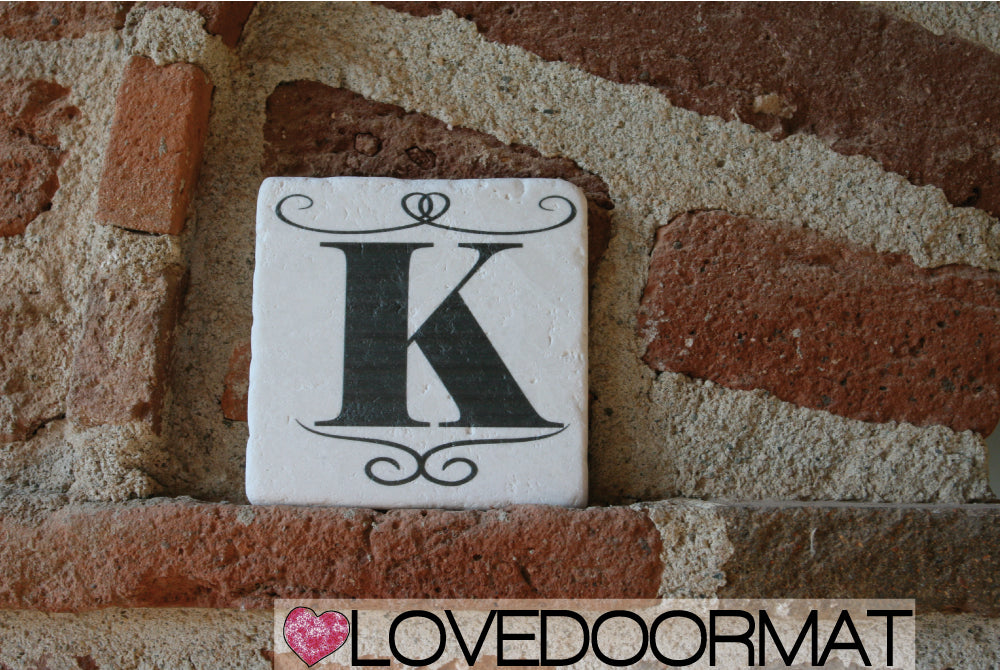 K - Formella Numero Civico – Sublime – LOVEDOORMAT in Marmo 100% Naturale, Numeri, Lettere e Terminali