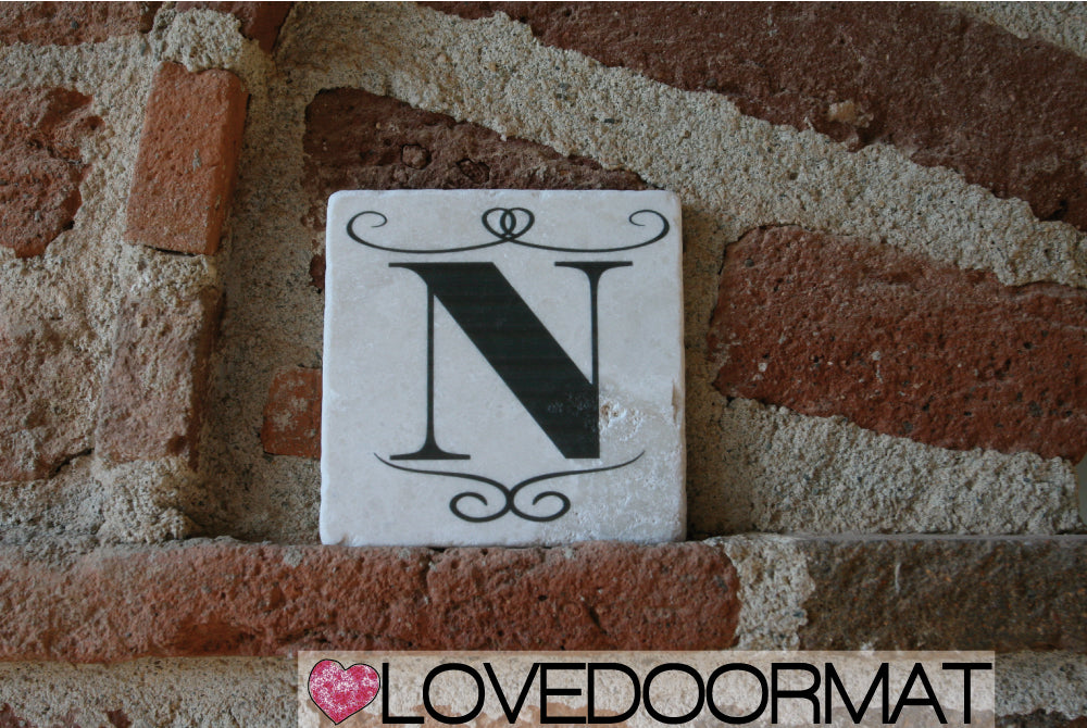 N - Formella Numero Civico – Sublime – LOVEDOORMAT in Marmo 100% Naturale, Numeri, Lettere e Terminali