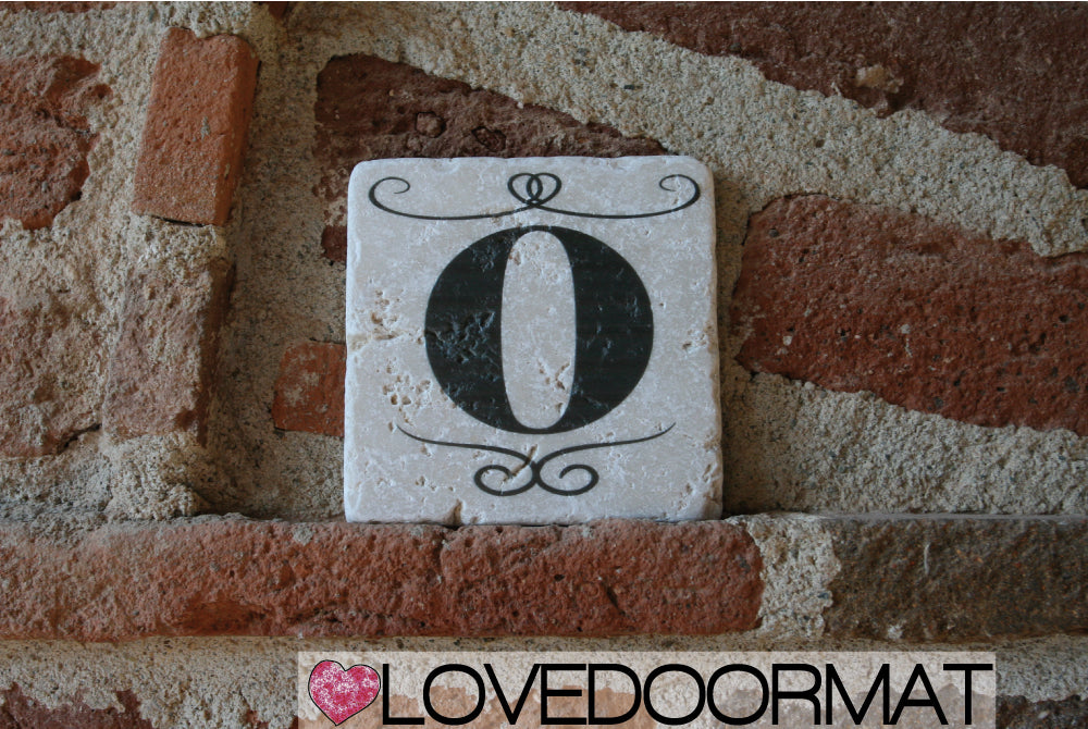 O - Formella Numero Civico – Sublime – LOVEDOORMAT in Marmo 100% Naturale, Numeri, Lettere e Terminali