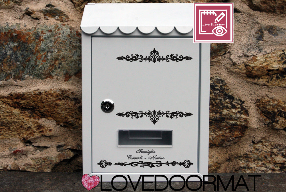 Cassetta Posta Personalizzata – Opera – LOVEDOORMAT In Acciaio Dipinto cm 30x21x7
