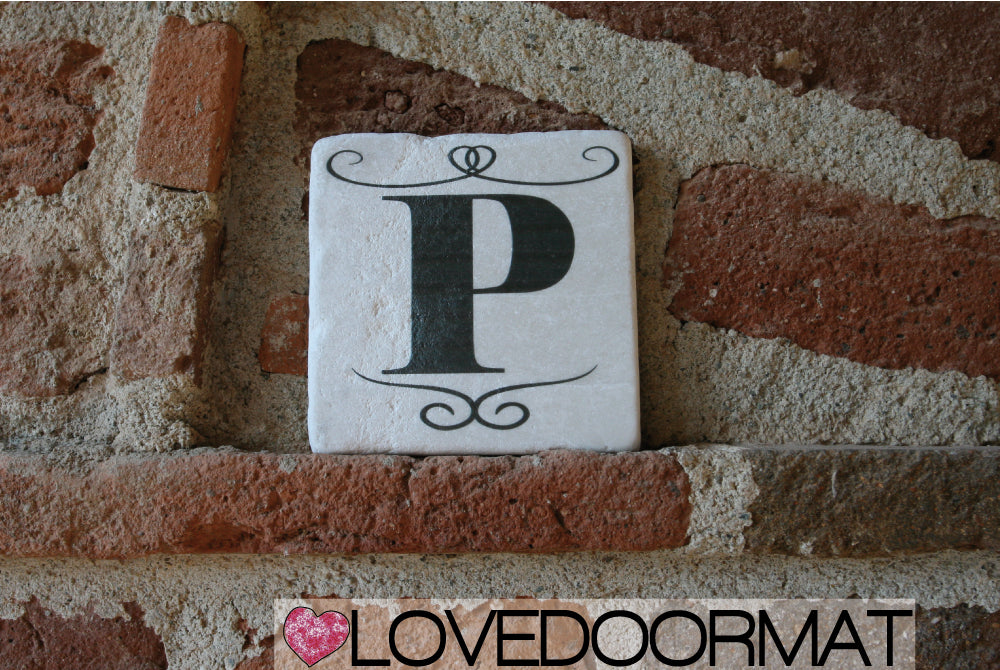 P - Formella Numero Civico – Sublime – LOVEDOORMAT in Marmo 100% Naturale, Numeri, Lettere e Terminali