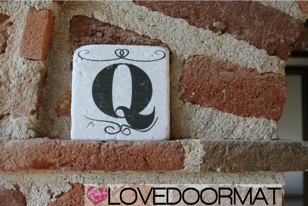 Q - Formella Numero Civico – Sublime – LOVEDOORMAT in Marmo 100% Naturale, Numeri, Lettere e Terminali