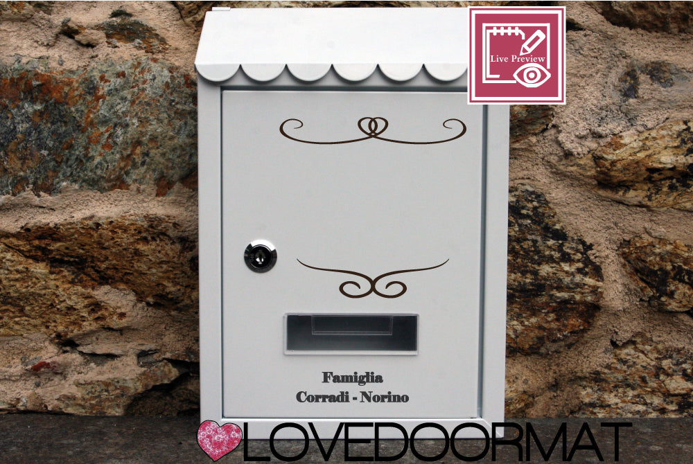 Cassetta Posta Personalizzata – Sublime – LOVEDOORMAT In Acciaio Dipinto cm 30x21x7