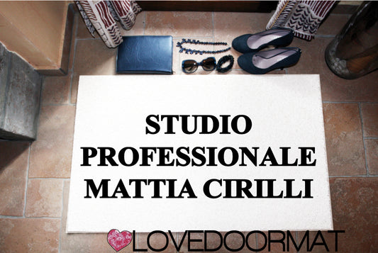 Tappeto Personalizzato – Studio Professionale – LOVEDOORMAT in Feltro e Gomma, 100% asciugapassi