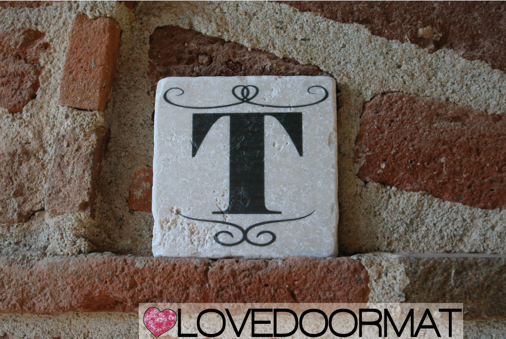T - Formella Numero Civico – Sublime – LOVEDOORMAT in Marmo 100% Naturale, Numeri, Lettere e Terminali