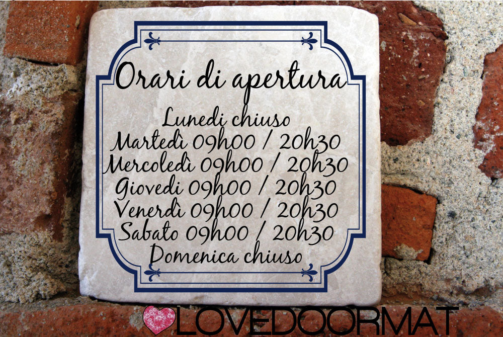 Formella Personalizzata – Border – LOVEDOORMAT in Marmo 100% Naturale
