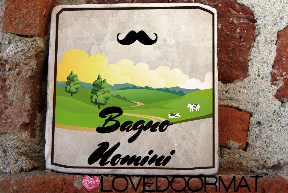 Formella Personalizzata – Alba Sui Campi – LOVEDOORMAT in Marmo 100% Naturale