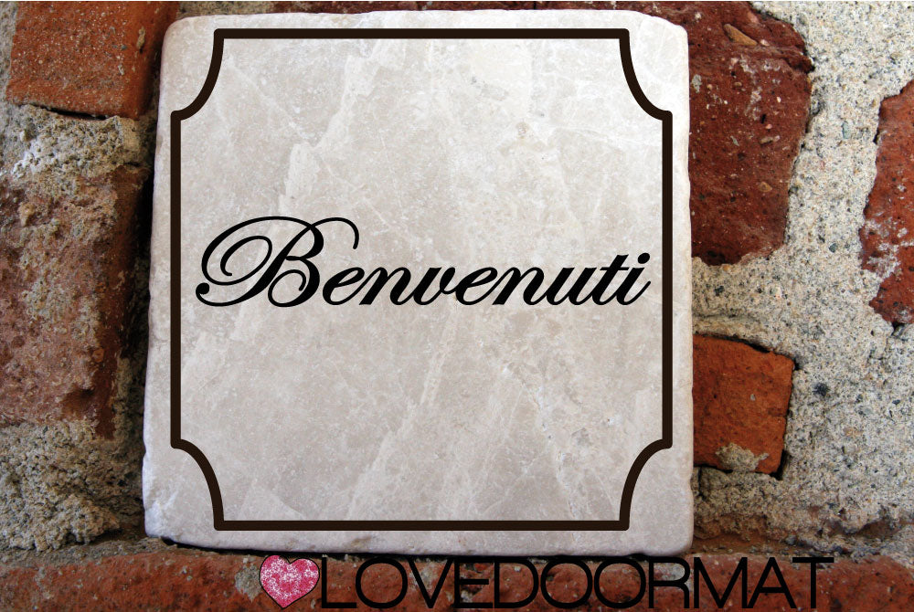 Formella Personalizzata – Elegante – LOVEDOORMAT in Marmo 100% Naturale
