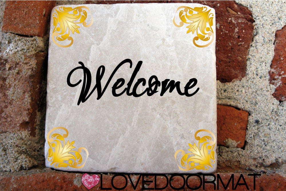 Formella Personalizzata – Incantevole – LOVEDOORMAT in Marmo 100% Naturale