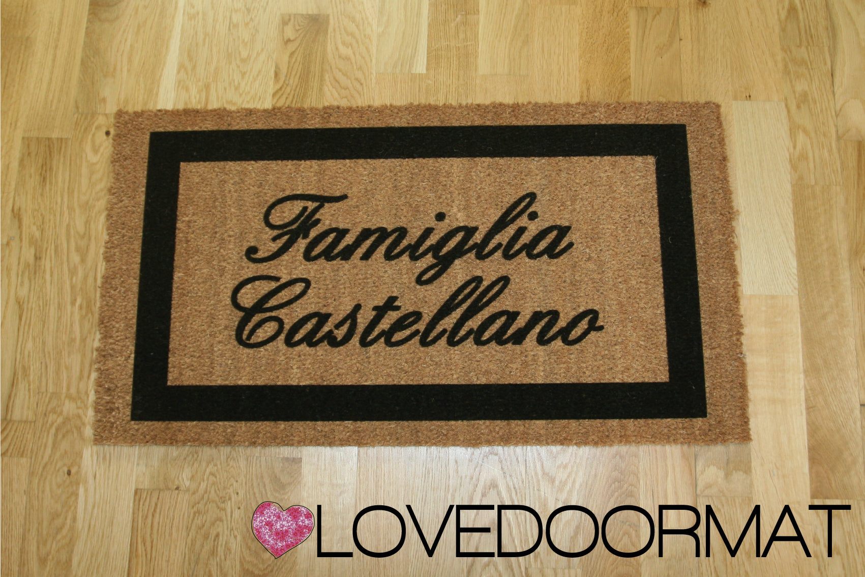 Targa Personalizzata da appendere – Fumetto Famiglia – LOVEDOORMAT in