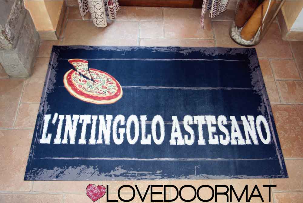 Tappeto Personalizzabile – Hai Portato la Pizza? – LOVEDOORMAT in Feltro e Gomma, 100% asciugapassi