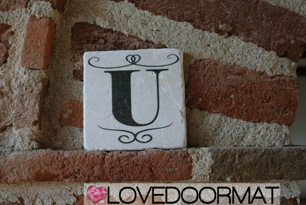 U - Formella Numero Civico – Sublime – LOVEDOORMAT in Marmo 100% Naturale, Numeri, Lettere e Terminali
