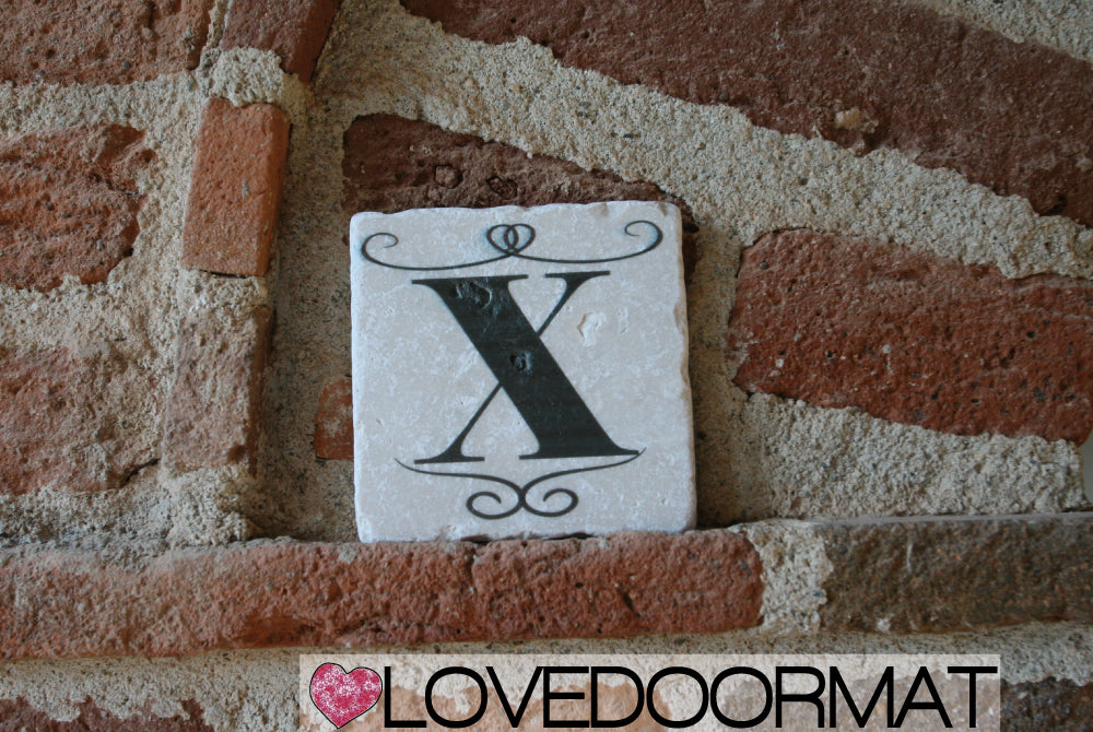 X - Formella Numero Civico – Sublime – LOVEDOORMAT in Marmo 100% Naturale, Numeri, Lettere e Terminali
