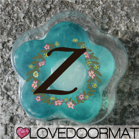 Saponetta – Fiore Profumato - LOVEDOORMAT in Scatola dipinta a mano con Lettera Z e Design cm. 7x7x2