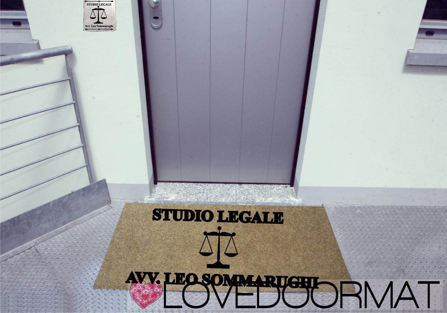 Zerbino Personalizzato – Studio Legale – LOVEDOORMAT in PPL a Intarsio, Agugliato, Fondo in Gomma