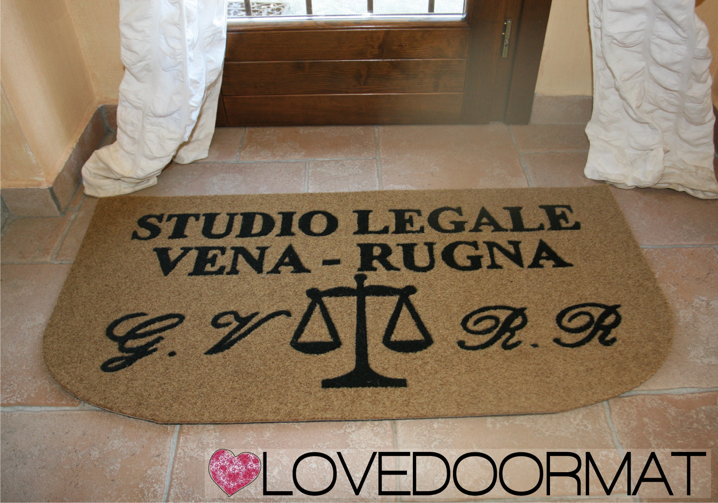 Zerbino Personalizzato – Studio Legale – LOVEDOORMAT in PPL a Intarsio, Agugliato, Fondo in Gomma