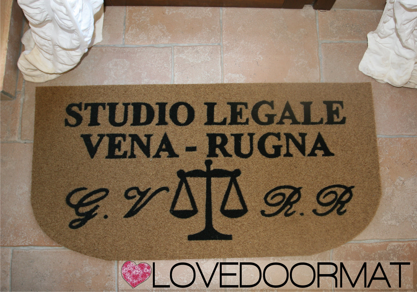 Zerbino Personalizzato – Studio Legale – LOVEDOORMAT in PPL a Intarsio, Agugliato, Fondo in Gomma
