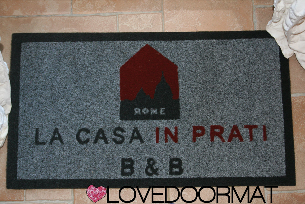 Zerbino Personalizzato Intarsiato per Azienda – Tuo Logo – LOVEDOORMAT in Ppl, Fondo in Gomma