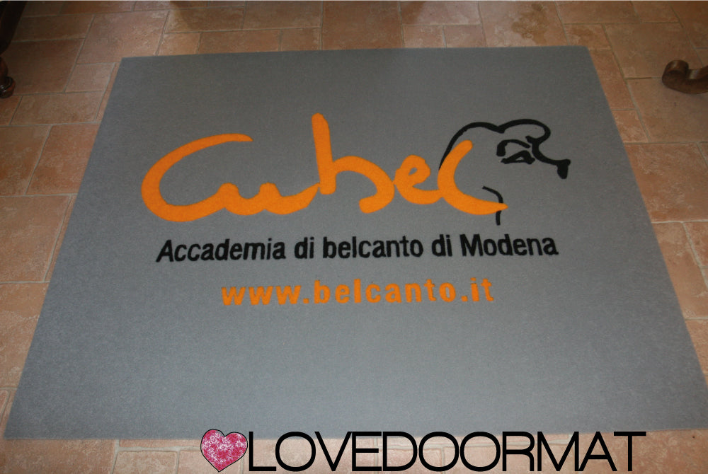 Zerbino Personalizzato Intarsiato per Azienda – Tuo Logo – LOVEDOORMAT in Ppl, Fondo in Gomma