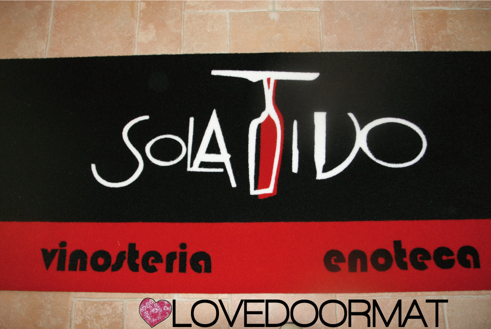 Zerbino Personalizzato Intarsiato per Azienda – Tuo Logo – LOVEDOORMAT in Ppl, Fondo in Gomma