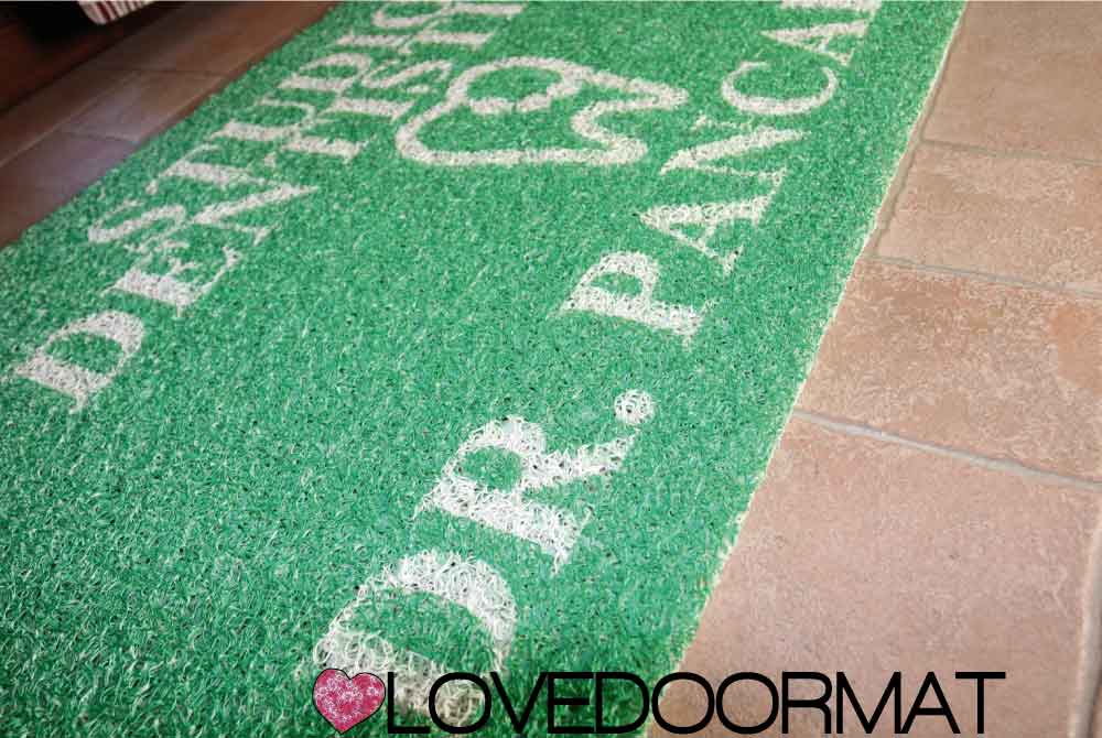 Zerbino Personalizzato – Studio Dentista – LOVEDOORMAT in Pvc, Fondo in Gomma, 100% Impermeabile