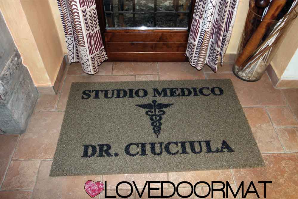 Zerbino Personalizzato – Studio Medico – LOVEDOORMAT in Pvc, Fondo in Gomma, 100% Impermeabile
