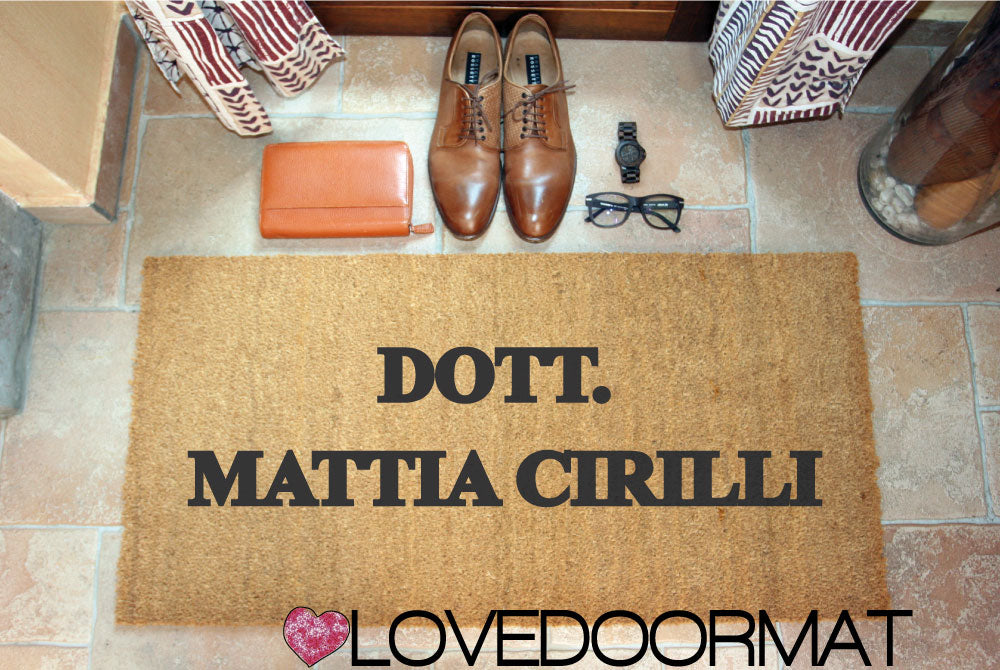Zerbino Personalizzato – Studio Professionale – LOVEDOORMAT in Cocco, Fondo in Gomma, 100% BIO