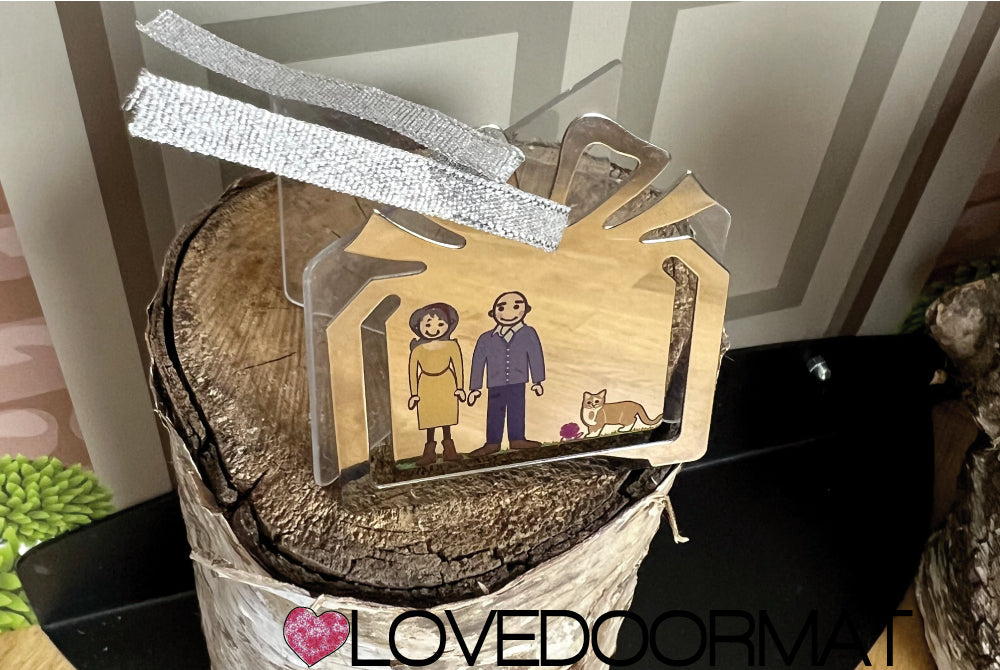 Portafoto A Clip Personalizzato - Fumetto Famiglia - in Metallo cm. 5x4 Artigianato Fatto a mano Design e Produzione 100% Made in Italy