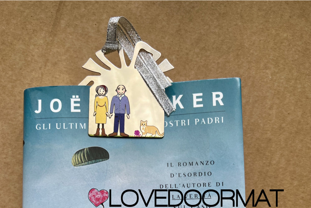 Portafoto A Clip Personalizzato - Fumetto Famiglia - in Metallo cm. 5x4 Artigianato Fatto a mano Design e Produzione 100% Made in Italy