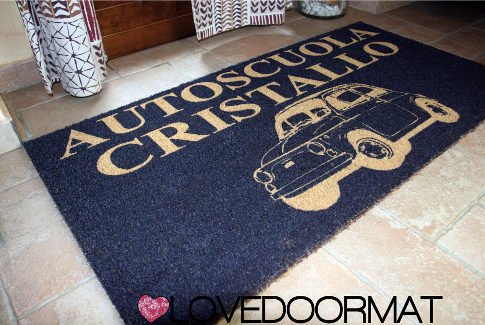Zerbino Personalizzato – Tuo Logo – LOVEDOORMAT in Cocco, Fondo in Gomma 100% BIO per Azienda