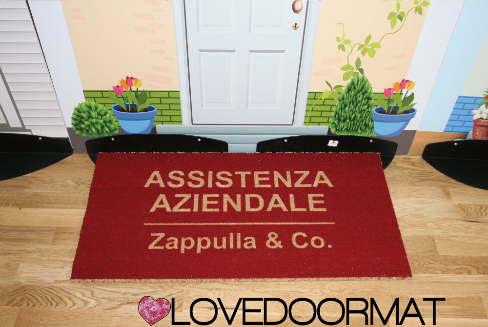 Zerbino Personalizzato – Tuo Logo – LOVEDOORMAT in Cocco, Fondo in Gomma 100% BIO per Azienda