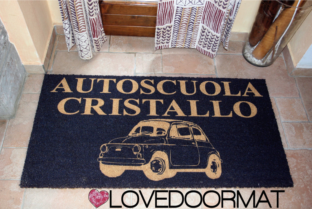 Zerbino Personalizzato – Tuo Logo – LOVEDOORMAT in Cocco, Fondo in Gomma 100% BIO per Azienda