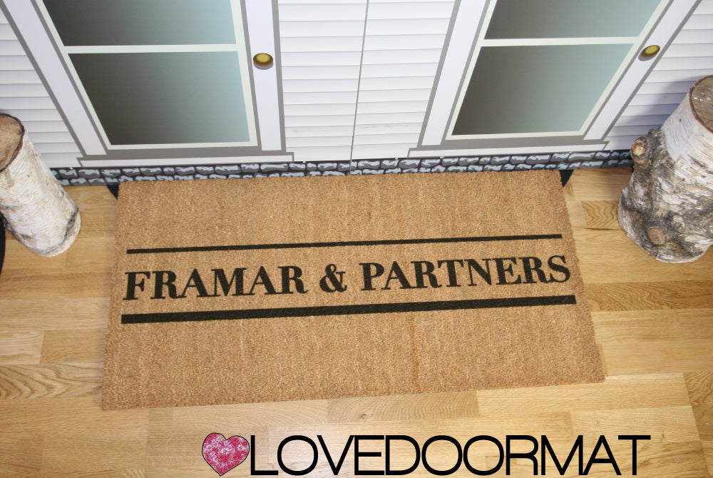 Zerbino Personalizzato – Tuo Logo – LOVEDOORMAT in Cocco, Fondo in Gomma 100% BIO per Azienda